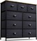 Sorbus Dresser with 9 Drawers - Furniture Storage Chest Tower Unit for Bedroom, Closet, etc - Steel Frame, Wood Top, Fabric Bins